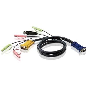 ATEN 2L-5303U toetsenbord-video-muis (kvm) kabel Zwart