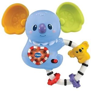 VTech Kimi Interactieve rammelaar, baby-rammelaar met bewegingssensor, verlichte knop in hartvorm, babyspel met melodieën en zinnen, verschillende texturen, Italiaanse taal, batterijen inbegrepen,