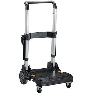 DEWALT TSTAK Trolley Cart met handvat, draaibaar 360°, capaciteit tot 200 lbs (DWST17888), zwart