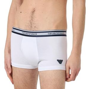 Emporio Armani Heren stretch katoen glanzende logoband kofferbak, wit, L, Wit, L