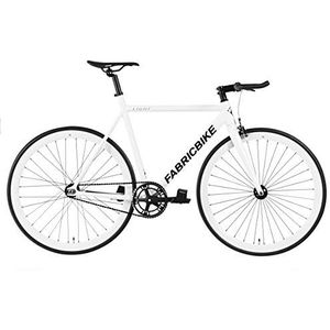 FabricBike Fixie fiets, jongeren, unisex, Light Fully Glossy wit, S 50 cm