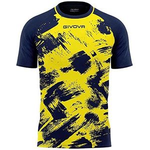 Givova Unisex T-shirt Art Interlock M/C, geel/blauw, XL