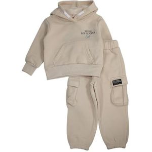 Lee Cooper Joggingbroek voor meisjes, sportbroek voor kinderen, polyester, beige, 10 jaar, Beige, 10 Jaar