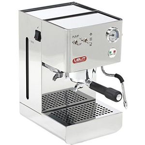 Lelit PL41PLUS Glenda, semi-professioneel koffiezetapparaat, ideaal voor espresso-bekleding en cappuccino, roestvrijstalen behuizing, roestvrij staal, 2,7 liter, zilver