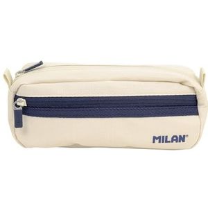 MILAN® Rechthoekig etui met 2 ritssluitingen, serie 1918, beige