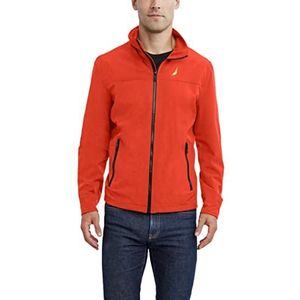 Nautica Men's Lightweight Stretch Athletic Outdoor Full Zip Windbreaker Bomber Golf Jacket, Tropical, X-Large