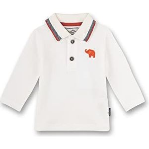 Sanetta Baby-jongens shirt met lange mouwen beige polo shirt