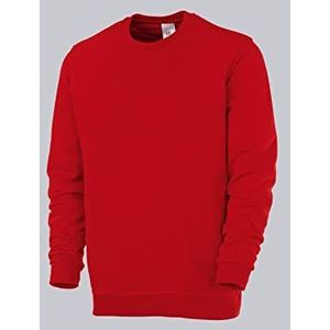 BP 1623-193 unisex sweatshirt van versterkt katoen rood, maat M