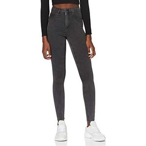 Noisy may NMCallie Skinny Fit Jeans voor dames, hoge taille, Donkergrijs denim, 27W x 34L