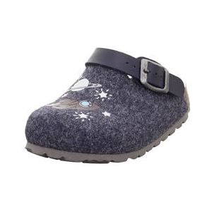 Superfit Jungen FUSSBETTPANTOFFEL Hausschuhe, blau 8000