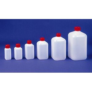 GOSSELIN 030439 vierkante fles, 1000 ml, met smalle kraag, niet-steriel polyethyleen, 60 stuks