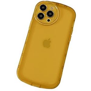 CLIPPER GUARDS Ontworpen voor iPhone 14 Pro, [verbeterde camerabescherming], stootvaste vloeibare siliconenrubberen telefoonhoes voor 14 Pro 6,1 inch (15,5 cm), geel