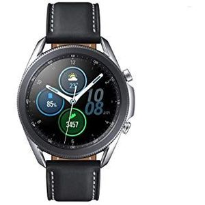 Samsung Galaxy Watch3, Ronde Bluetooth Smartwatch voor Android, Draaibare Lunette, Fitnesshorloge, Fitnesstracker, Groot Display, 45 mm, Zilver