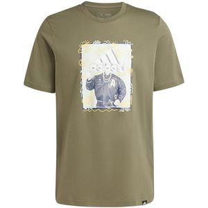 adidas Heren Doodle Graphic Tee, olive strata, L