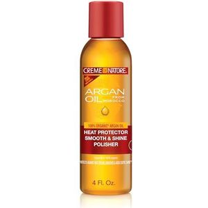 Creme of Nature sulfaatvrije Heat Protector verzachtende verzorging, met Arganolie uit Marokko, beschermt je haar tegen hitte, 118ml
