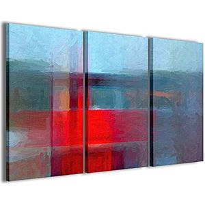 Stampe su Tela Afbeelding abstract VII abstract, modern canvas van 3 geprefabriceerde panelen, canvas, klaar om op te hangen, 90 x 60 cm