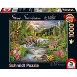 Schmidt Spiele 59964 Wildlife, wilde dieren aan de rand van het bos, puzzel van 1000 stukjes
