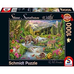 Schmidt Spiele 59964 Wildlife, wilde dieren aan de rand van het bos, puzzel van 1000 stukjes