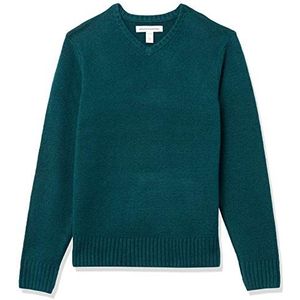 Amazon Essentials Sweater met V-hals voor heren, lange mouwen,Bos Groen,M
