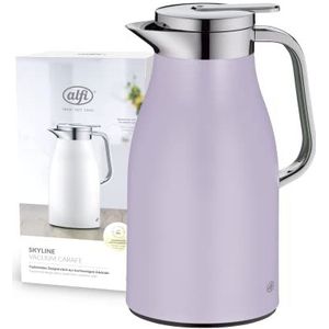 alfi Skyline 1,0 l, mat lavendel, thermoskan van roestvrij staal met hygiënisch gehard glas, schroefsluiting met praktische drukknoopsluiting, ergonomische handgreep, koffiepot, theepot