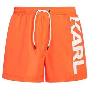 Karl Logo Short Boardshorts, Firecracker Orange, L, Firecracker Orange, L