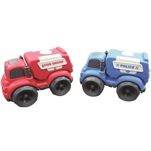 Lexibook - Speelgoedauto gedeeltelijk gemaakt van tarwevezels - Politie en brandweer voor kinderen - BIOC01