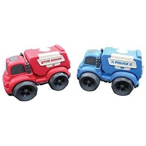 Lexibook - Speelgoedauto gedeeltelijk gemaakt van tarwevezels - Politie en brandweer voor kinderen - BIOC01