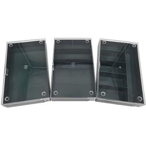 Berger & Schröter Assortimentsdoos, set van 3 stuks, 1, 4 en 6 vakken, vaste onderverdeling, antislip, stapelbaar voor sorteren en bewaren
