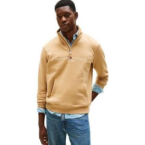 TOMMY HILFIGER - Sweatshirt - Navy - Met Halve Rits - Lange Mouw