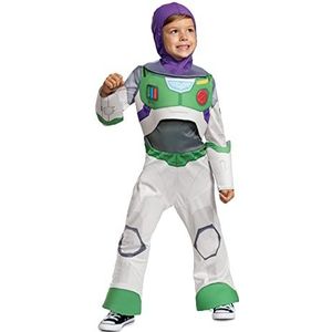 Disguise Officieel Disney Buzz Lightyear kostuum voor kinderen, klassiek ruimtebewaker, astronautkostuum voor kinderen, carnaval, maat M