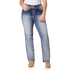 WallFlower Women's Luscious Curvy Bootcut Mid-Rise Insta Stretch Juniors Jeans (Standard and Plus), Camille, 24 Plus