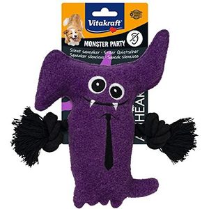 Vitakraft - Hondenspeelgoed, monster, violet met touwen, stil voor de man