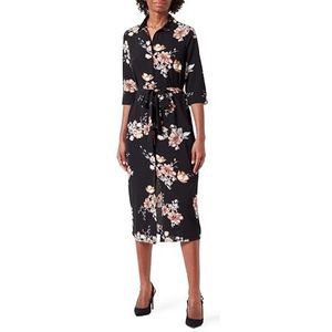 ONLY Maxi-jurk voor dames, Zwart/Aop: romantische bloem, 32
