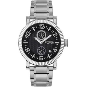 Breil - Horloge WATCH-EW0589 van staal voor mannen, zilver/zwart, Eén maat, armband