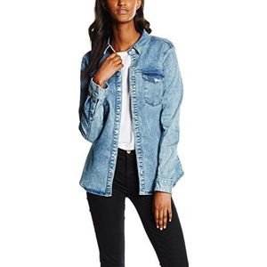 Calvin Klein Jeans Dames Lean Shirt Smbl overhemden, blauw, XL