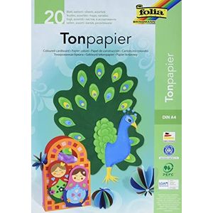 Rayher 81001000 tekenpapier, DIN A4, 130 g/m2, blok 20 vellen, 10