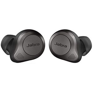 Jabra Elite 85t Draadloze oordopjes - Jabra Advanced Active Noise Cancellation met snelle laadfunctie en lange batterijduur - Draadloze oplaadhouder - titanium zwart
