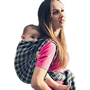 Didymos ttr-564-006 babydraagdoek, model kraanontritt antraciet, maat 6, zwart/wit