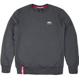 Alpha Industries Basis Klein Logo Sweatshirt voor Mannen Greyblack