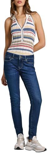 Pepe Jeans - Lw Pl204583 - Skinny Jeans - Blauw - Taille 24 - Lengte 30