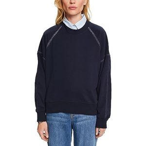 ESPRIT Gerecyceld: sweatshirt met ronde hals, blauw, M