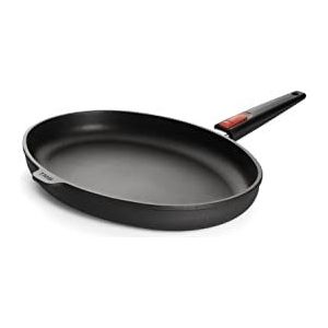 Woll - Nowo Titanium - Gietijzeren Vispan - Zwart - Ovaal - 38 x 28,4 cm - Inductief