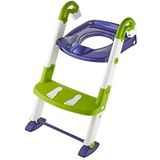 Rotho Babydesign Kidskit 3-in-1 Toilettrainer met trapje, 18-36 maanden, afmetingen opgevouwen (l x b x h): 41,5 x 25 x 67 cm, wit/groen/blauw, 600060255