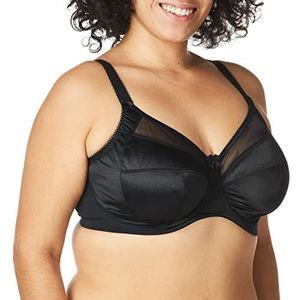 Goddess Keira gestreepte beugelbeha voor dames, volledige dekking, Zwart, 80F