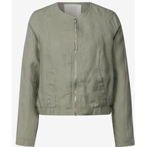 Street One - Blousonjack - Groen - Linnen