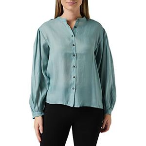 Minus Dames Frilla Shirt 1, Light sea Mist, 16, Lichte Zee Mist, 42