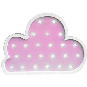 Zemup decoratieve lamp, wolkenvorm, LED, roze