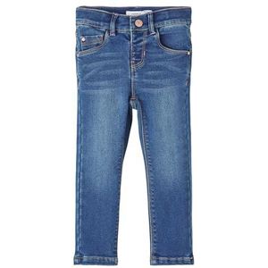 Bestseller A/s NMFSALLI Slim Fleece Jeans 6236-AN P, donkerblauw (dark blue denim), 110 cm