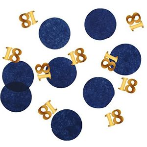 Folat Confetti elegant blauw 18 jaar - 25 gram kleur (66318)
