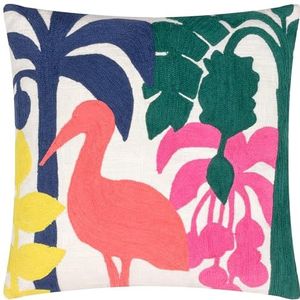 furn. Marula geborduurd tropisch polyester gevuld kussen